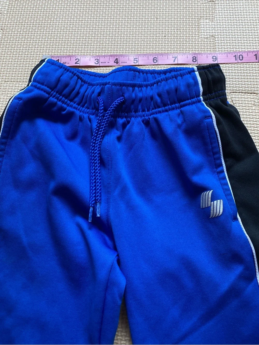 Place Sport Blue Athletic Joggers Black Side Panel Sweatpants Kids Size S 5/6